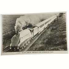 RPPC Vintage Postcard: L. N. E. R. "Silver Link" Engine, Jubilee