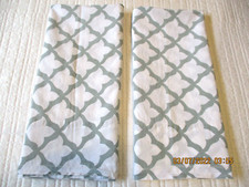 6 Pottery Barn Cotton Standard Pillowcases Greenish Gray/White