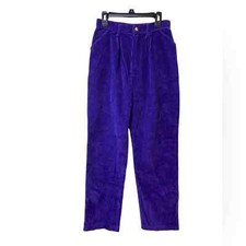 Vintage Corduroy Purple Pleated High Waisted Pant