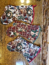 Lot Of 3 Tapestry Stockings 16"x10"
