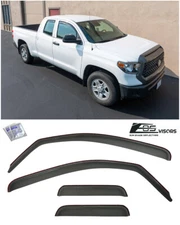 EOS Visor For 07-21 Toyota Tundra Double Cab IN-CHANNEL Side Window Deflectors