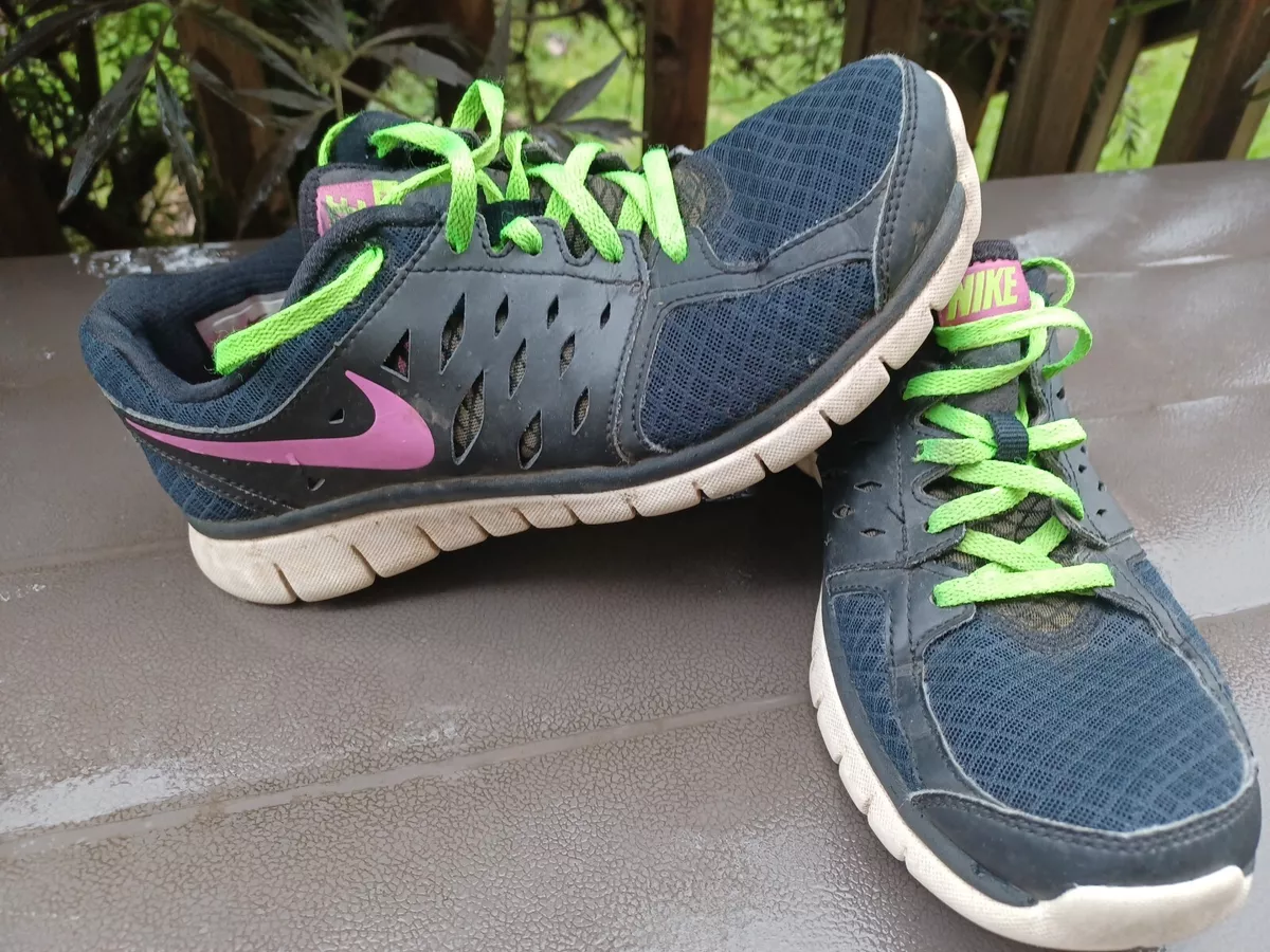 Nike Womens Flex 2013 Run 580440 009 Black Pink Running Shoes Sneakers Size 8