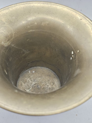 Heavy Brass Mortar & Pestle Fine Vintage Antique 5.5" x 6" - Picture 8 of 12