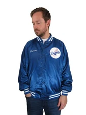 Vtg 90s Made In USA Chalk Line Satin Los Angeles Dodgers Jacket Coat Mens Sz 2XL