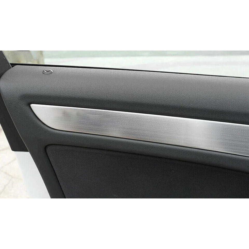 For Audi A4 A5 2009-2016 Silver Titanium Car Inner Door Strip Panel Cover Trim - Image 4 of 4