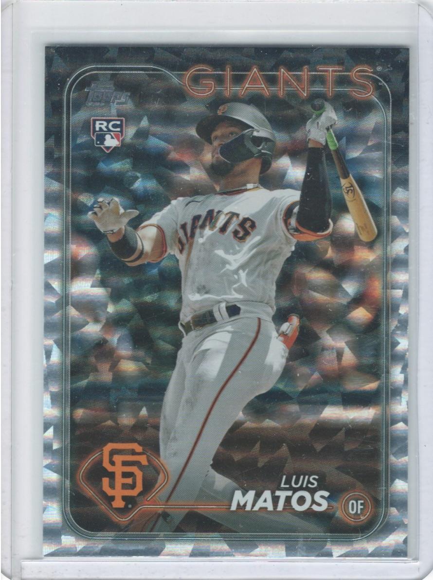 Luis Matos 2024 Topps #28 Silver Crackle Foil San Francisco Giants