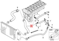 Genuine BMW Z3 Coupe Roadster Cooling System Water Hose OEM 11531716641