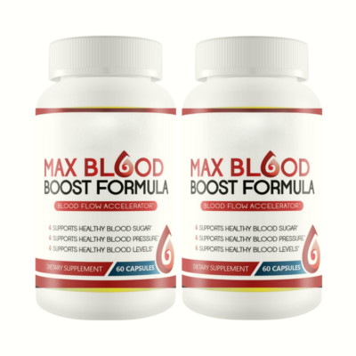 2-Pack Max Blood Boost Formula- Natural Blood Sugar Supplement - 120 Capsules