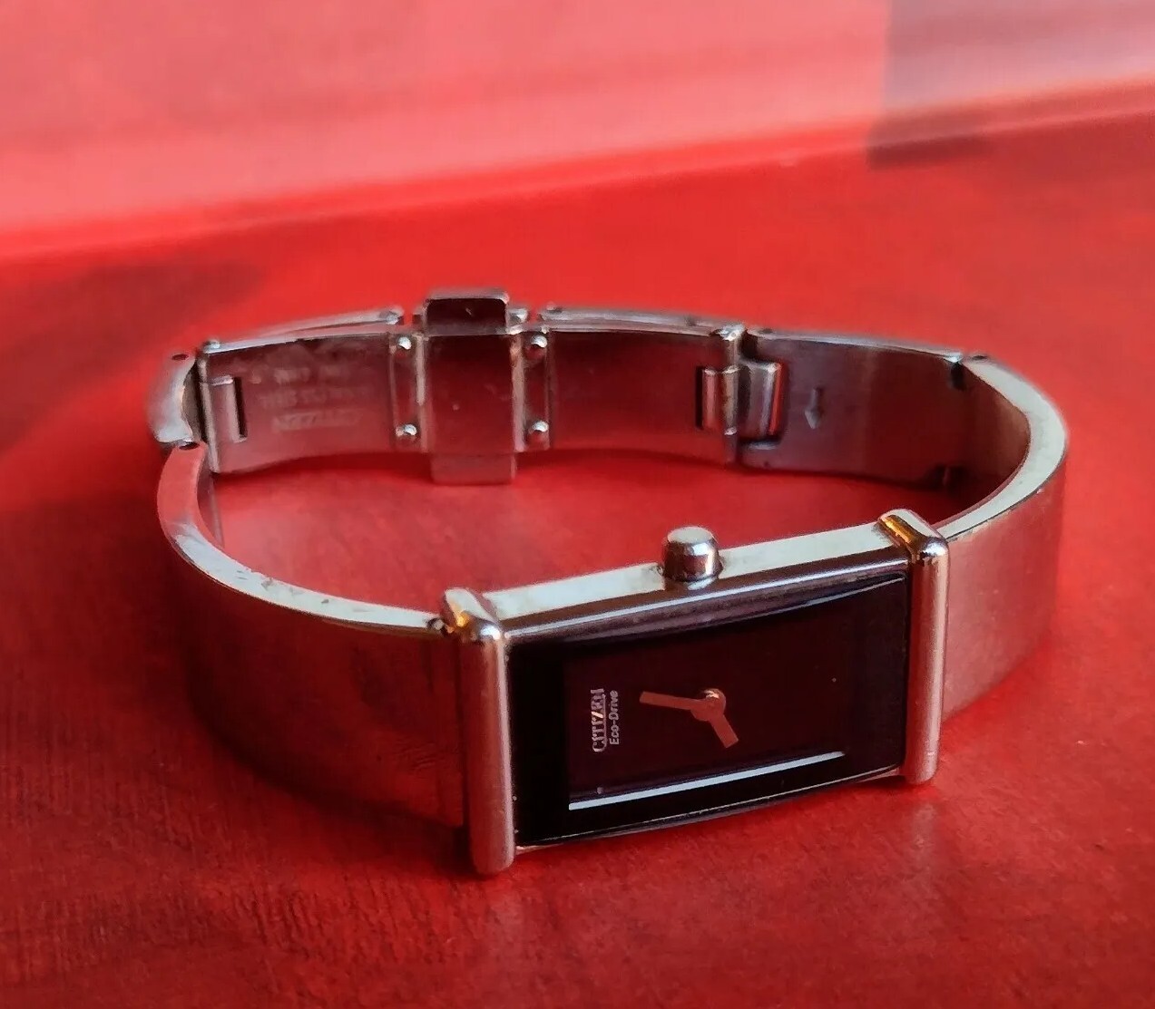 Citizen EcoDrive Watch Women Silver Tone Rectangle, g620 Movement