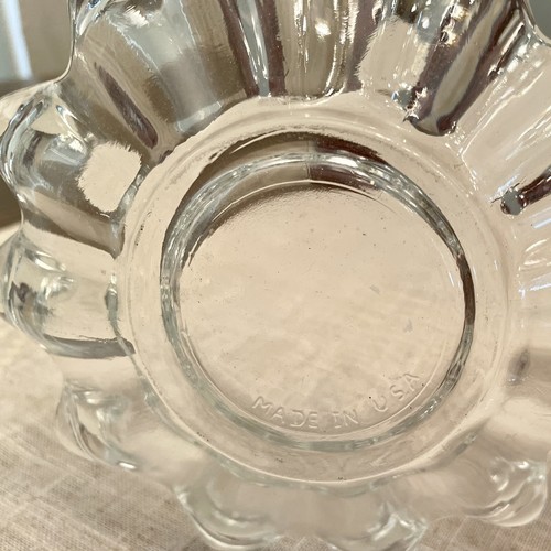Vintage Mid Century Federal Glass Celestial Flower Petal Dish Clear 5.75" - Picture 6 of 6