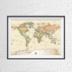 World Map Wall Chart