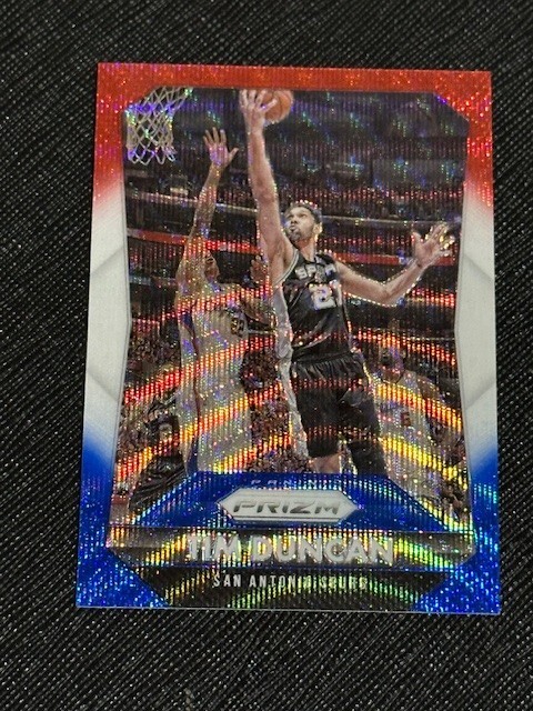 2015 Prizm Tim Duncan Red White Blue Card