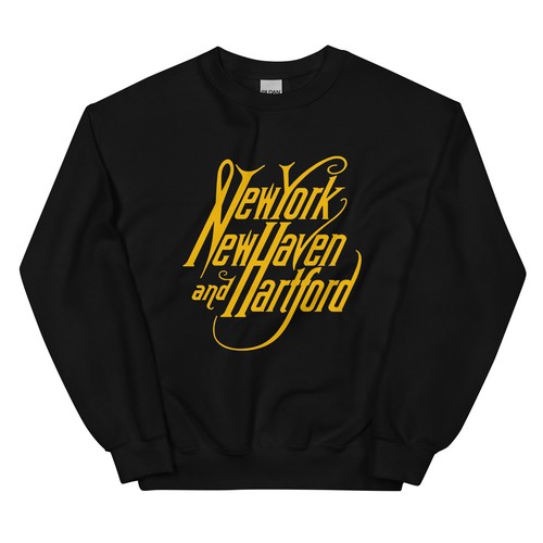 FELPA CREWNECK NEW HAVEN RAILROAD 1872 SCRIPT UNISEX NEW YORK HARTFORD NUOVA - Foto 3 di 6