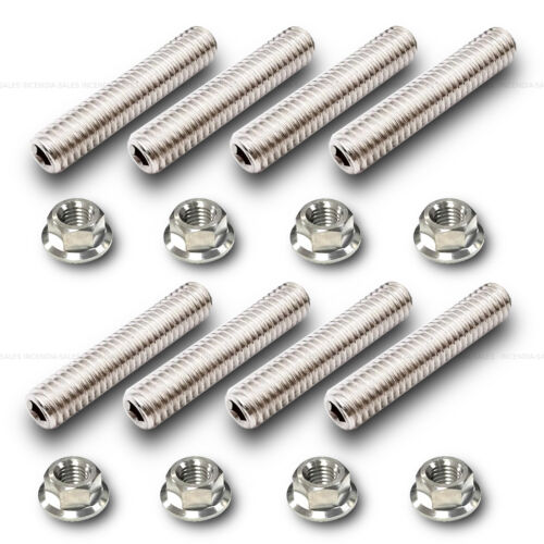 Exhaust Studs and Nuts Kawasaki ZX6R ZX7R ZX9R ZX10R ZX12R ZX14R Stainless Steel - Picture 3 of 3