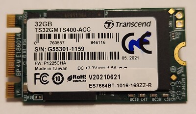Transcend TS32GMTS400-ACC MTS400 32GB M.2 2242 SSD MLC Edgecore *OEM NEW*