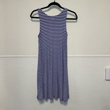 Women's Old Navy Dress Size Small Blue & White Striped Sleeveless