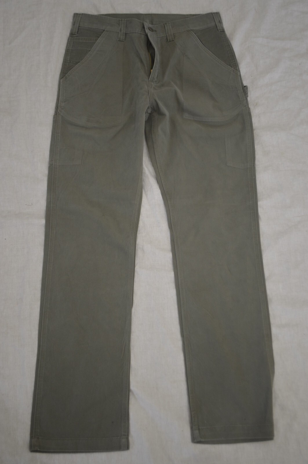 Carhartt Mens Relaxed Fit Twill Utility Work Pants 34x36 Green B324ARG