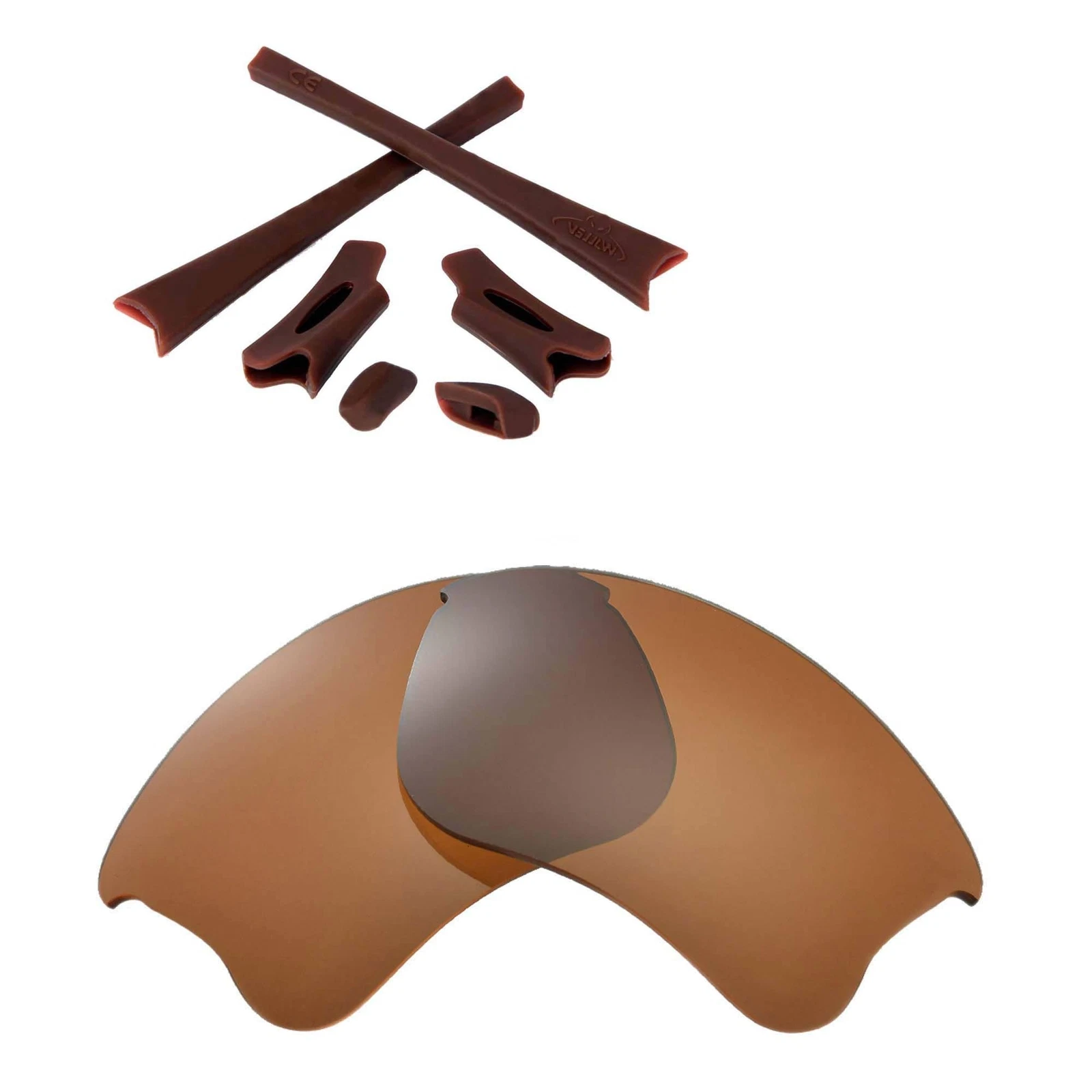 Walleva Brown Polarized Lenses with Rubber Kit For Oakley Flak Jacket XLJ
Opens in a new window or t
