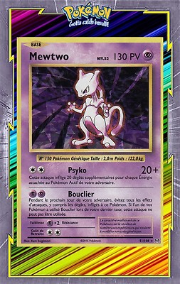 Mewtwo Holo Deck Promo - XY12:Evolutions - 51/108 - Französische Pokemon Karte