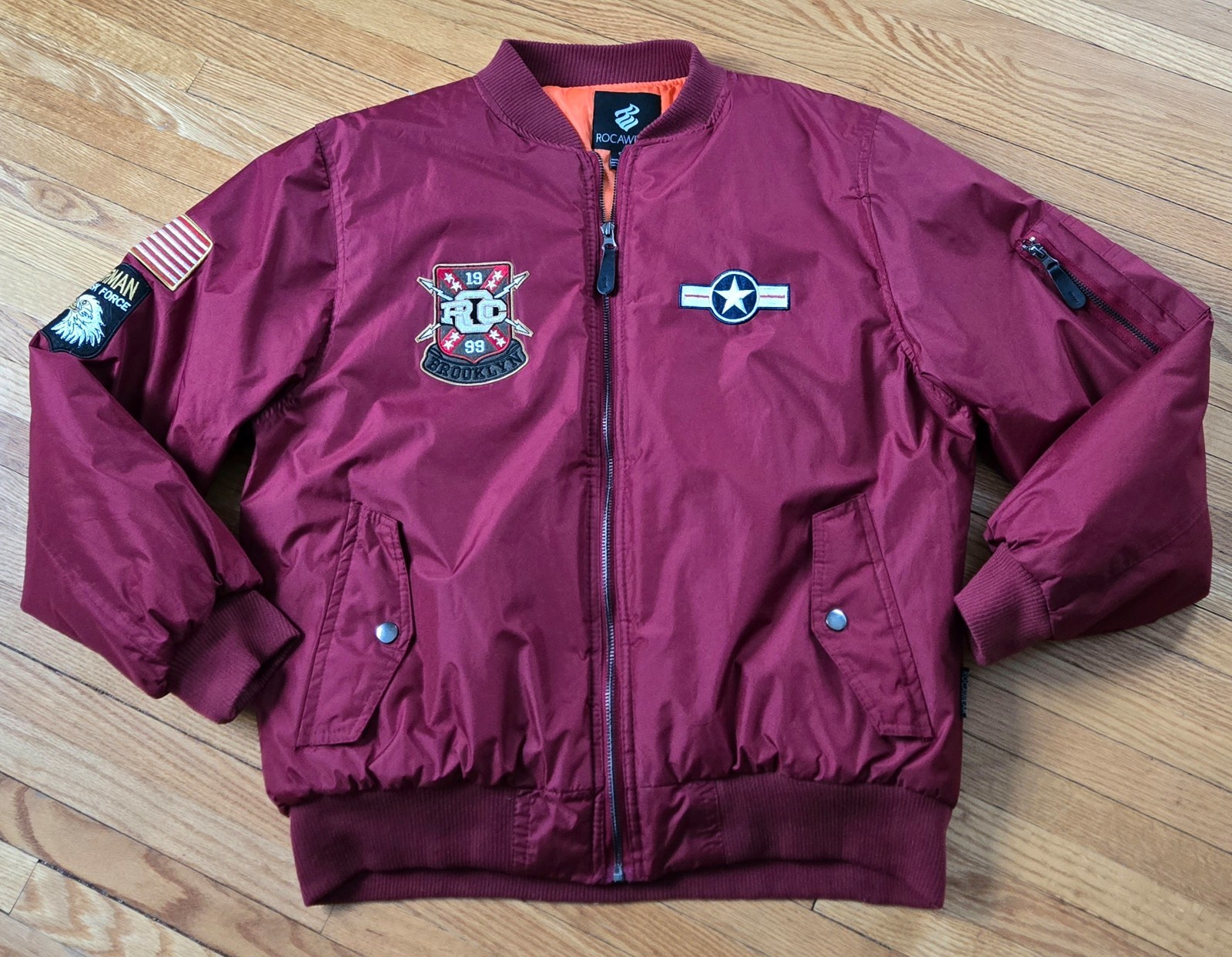 ROCAWEAR Brooklyn Task Force Bomber American Flag… - image 7