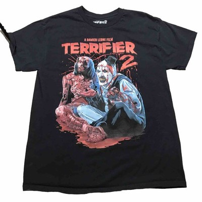 Terrifier 2 On Print Design by Terror Threads Size Large Black Official T-Shirt