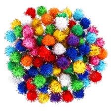 100 Pcs Cat Pom Balls Fuzzy for Cats multi-color, random color