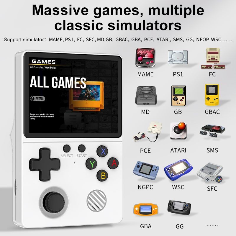 New Upgraded GB-350 Retro Handheld Game Console, 64G Mini Video Game