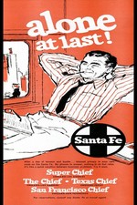 Image of 🚂 Alone at Last! Santa Fe Vintage Ad Poster - 24x36” Hi-Res💎 Print - 200 GSM