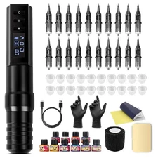 Tattoo Gun Kit - Kiss of Dragon Complete Wireless 