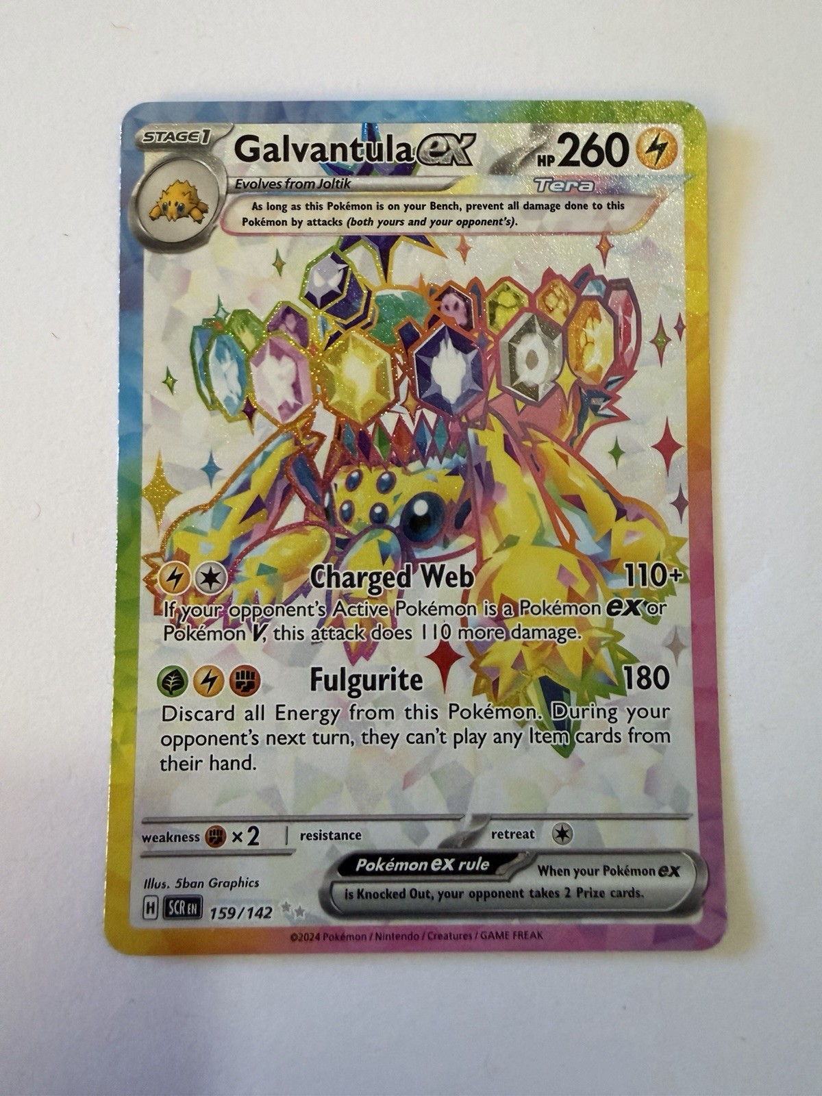Galvantula EX 159/142 Stellar Crown Ultra Rare MP Condition