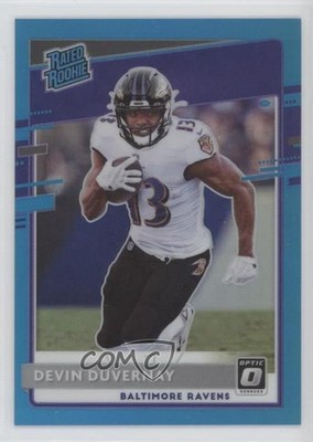 2020 Donruss Optic Rated Rookies Aqua Prizm 20/299 Devin Duvernay Rookie RC 0m4f