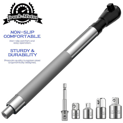 1/2'' Offset Extension Wrench Impact Ratchet Extender Adapter for Electric Drill