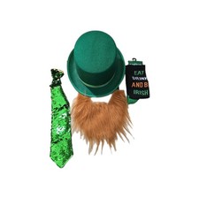 St. Patrick's Day Celebration Kit includes Leprechaun hat w/beard, Tie Socks