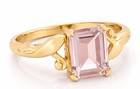 GENUINE 1.68 Cts MORGANITE SOLITAIRE RING SOLID 10k GOLD - Free Certificate — photo 4