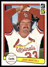 John Martin 1982 Donruss #343 Cardinals MLB READ FREE SHIPPING AutographDen