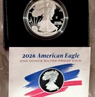 2026-W American Silver Eagle Proof w/ Liberty Bell Privy Set .999 Fine Box & COA