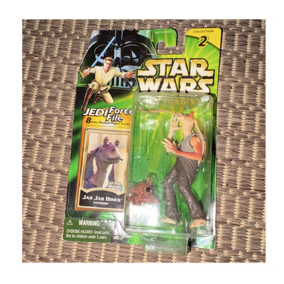 Hasbro Star Wars Power of the Jedi Dose Jar Binks Jedi Force File Tatooine 2000