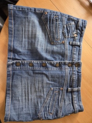 Toller Jeansrock Mini Gr F 42 von QS by S.Oliver mit Druckknöpfen Top Zustand
