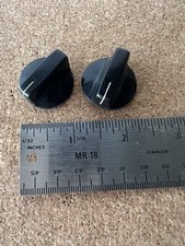 Vintage Black Daka-Ware Selector Control Knobs - Lot of 2