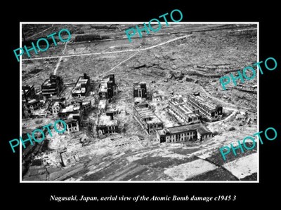 Nagasaki Japan Aerial View Of City Atomic Bomb c1945 4 Old Large Historic Photo