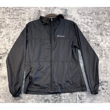 Columbia Sportswear Windbreaker Women S Black Hooded Rain Jacket Hiking NWOT