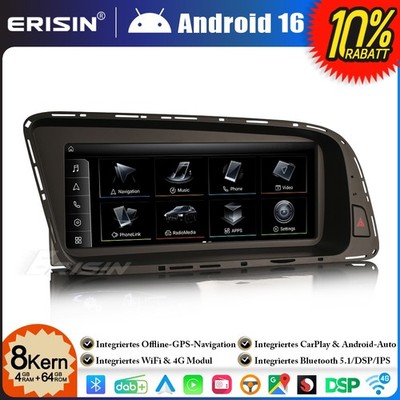 8.8'' Qualcomm 64GB Android 16 GPS Autoradio Navi DAB+ CarPlay Canbus für Audi Q5