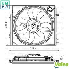 FAN ENGINE COOLING 698582 FOR RENAULT NISSAN ROGUE/SPORT/II/SUV QASHQAI/Wagon