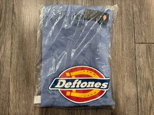 Deftones Dickies Light Blue Tee Shirt Large Authentic Rare Metal Rock NEW NWT