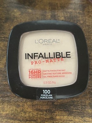 L'oreal Infallible Pro-Matte Finish Powder 100 Porcelain Oil Free Loreal HTF