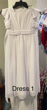 Girls White Communion Dress - Size 6/7