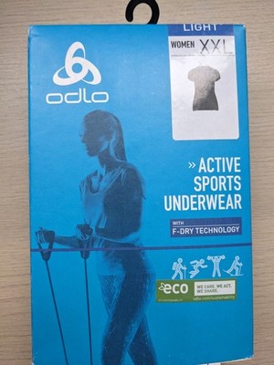 ODLO Active F-Dry Light ECO T-Shirt Damen schwarz Größe XXL Crew neck s/s