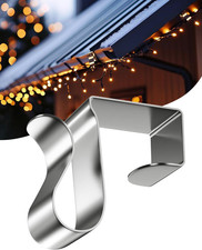 Gutter Clips for Hanging Outdoor Lights: 100 Pcs Metal Christmas Light Clips for