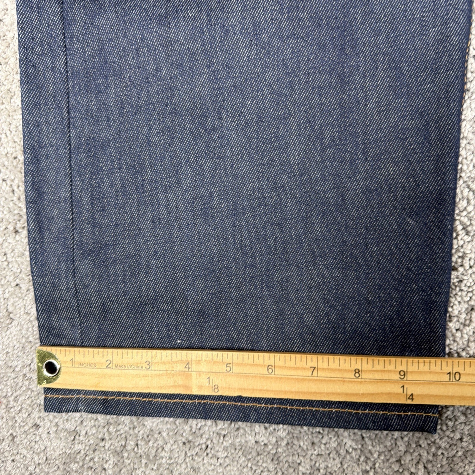 Levis 501 Jeans Mens 46x32 STF Raw Denim Rigid Indigo Button Fly Straight Leg thumbnail 10