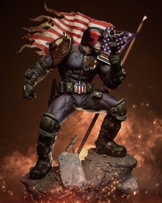 Judge Dredd unbemalter Modellbausatz - 3D gedruckte Resin Figur - Maßstab 1:6